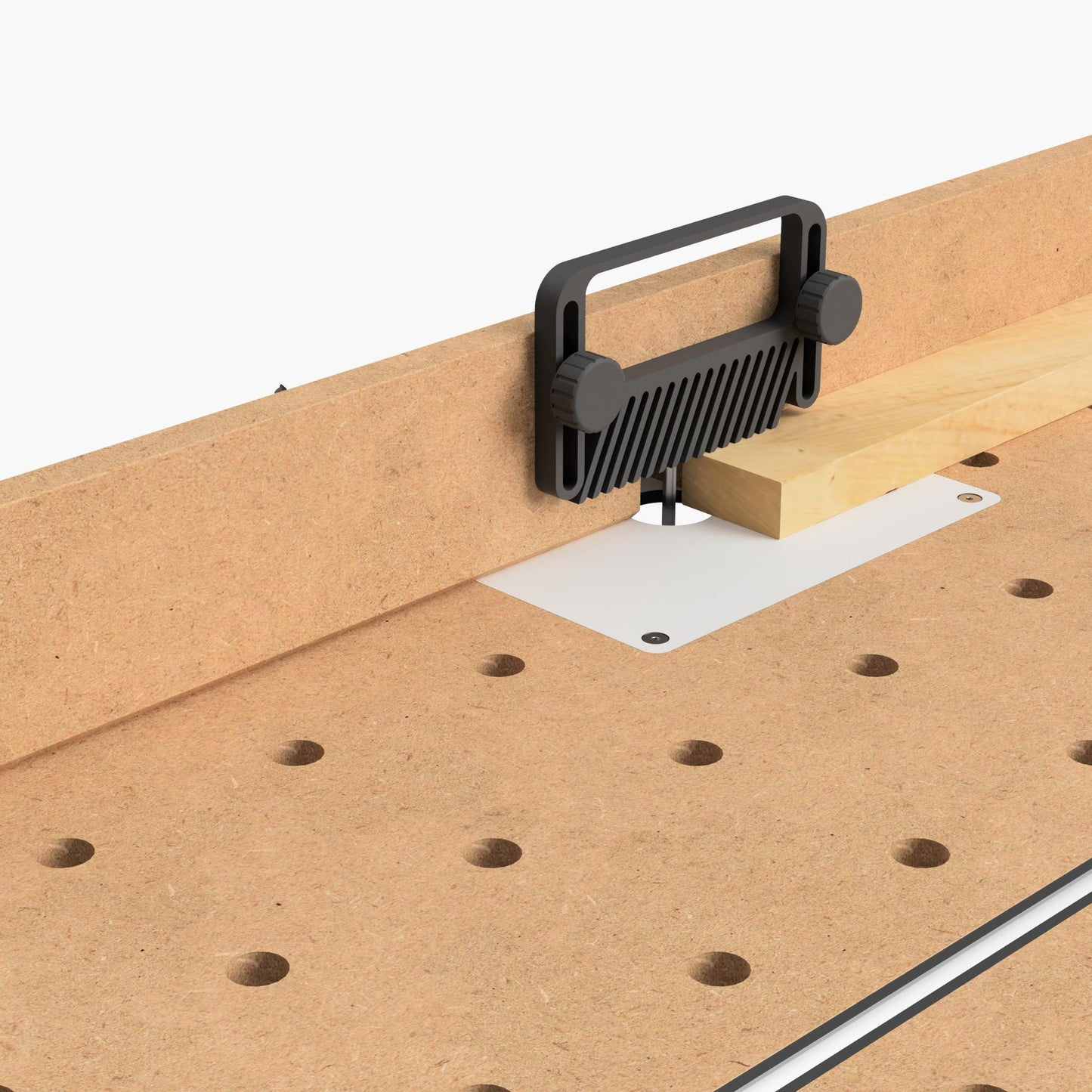 MDF Lochplatte für Fräseinsatz