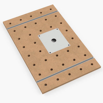 MDF Lochplatte Fräseinsatz 80×50cm – mit Lochraster Bosch Makita Dewalt Metabo