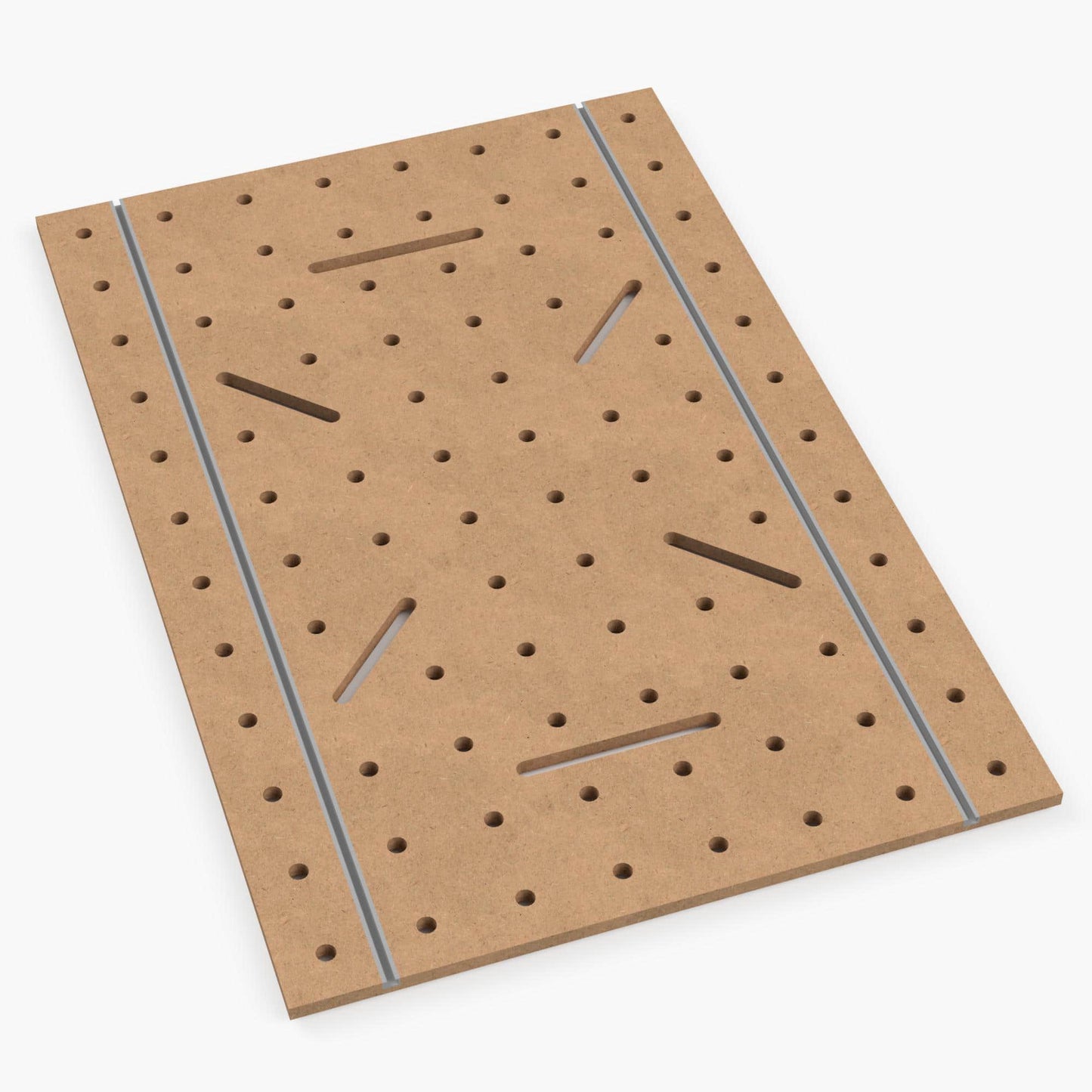 MDF Lochplatte T-Nut Profil 120×80cm – Spannsystem Werkbank CNC-gefräst