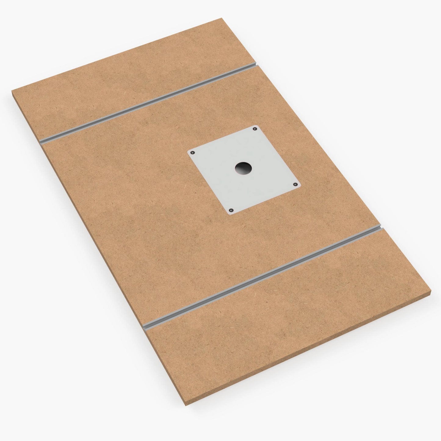 MDF Lochplatte Fräseinsatz 100×60cm – ohne Lochraster Made by CNC