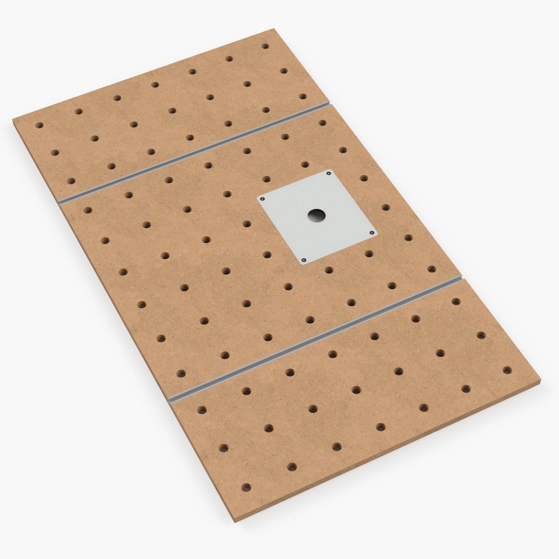 MDF Lochplatte Fräseinsatz 120×70cm – mit Lochraster 100mm kompatibel