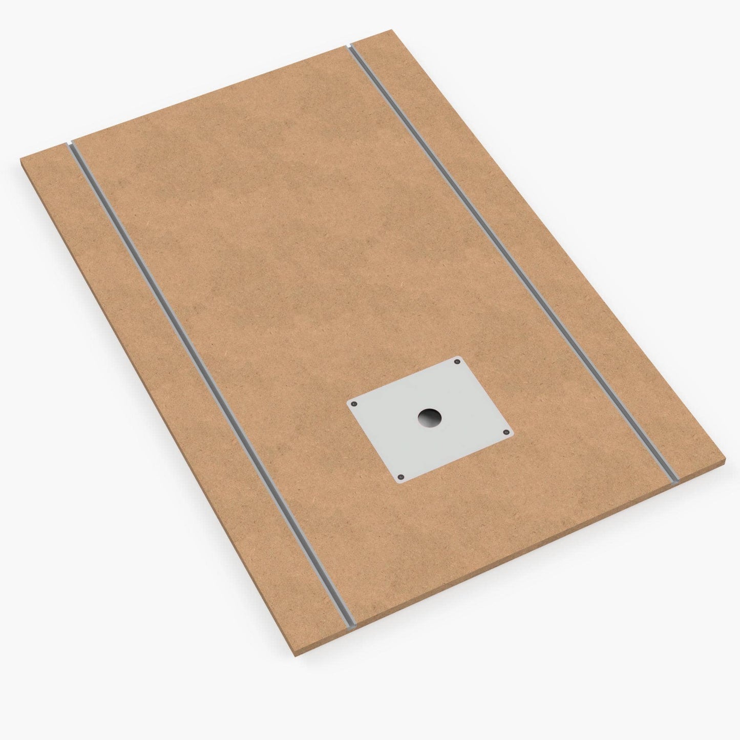 MDF Lochplatte Fräseinsatz 120×80cm quer – ohne Lochbild Made in Germany