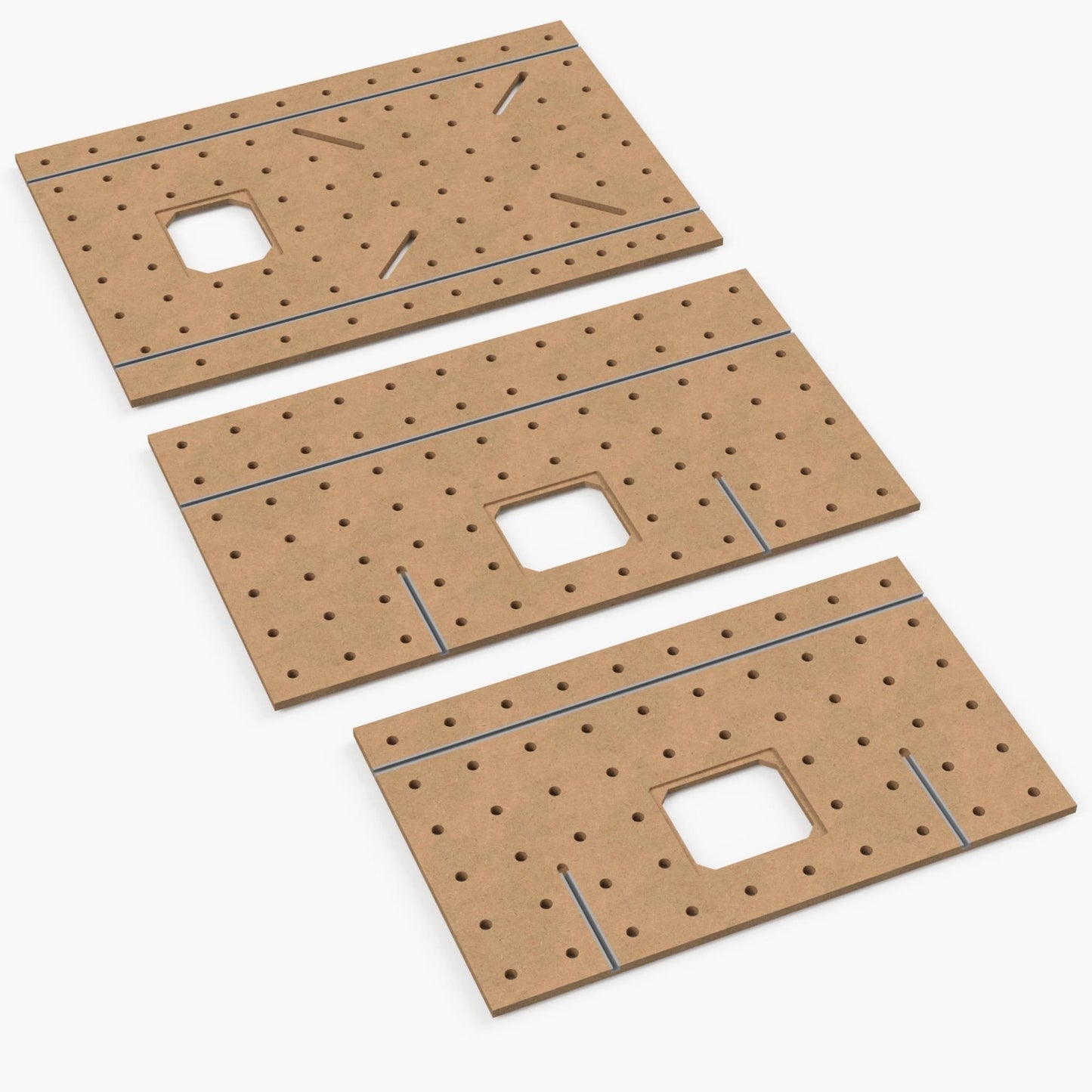 MDF Lochplatte Fräseinsatz – MFT-kompatibel CNC-gefräst Made in Germany