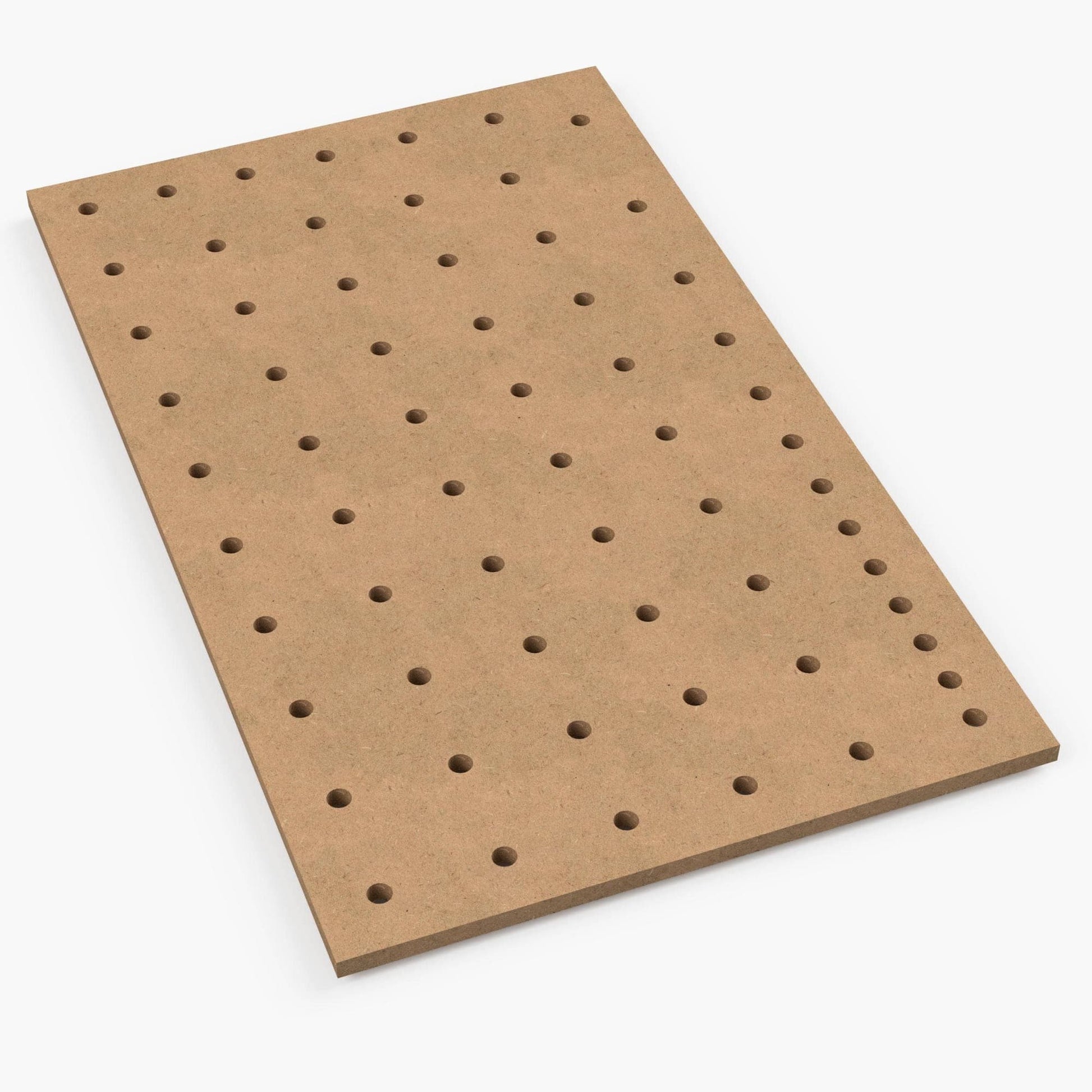 Lochplatte MDF 100x60 cm mit Winkelraster 5 Grad Schritten Draufsicht