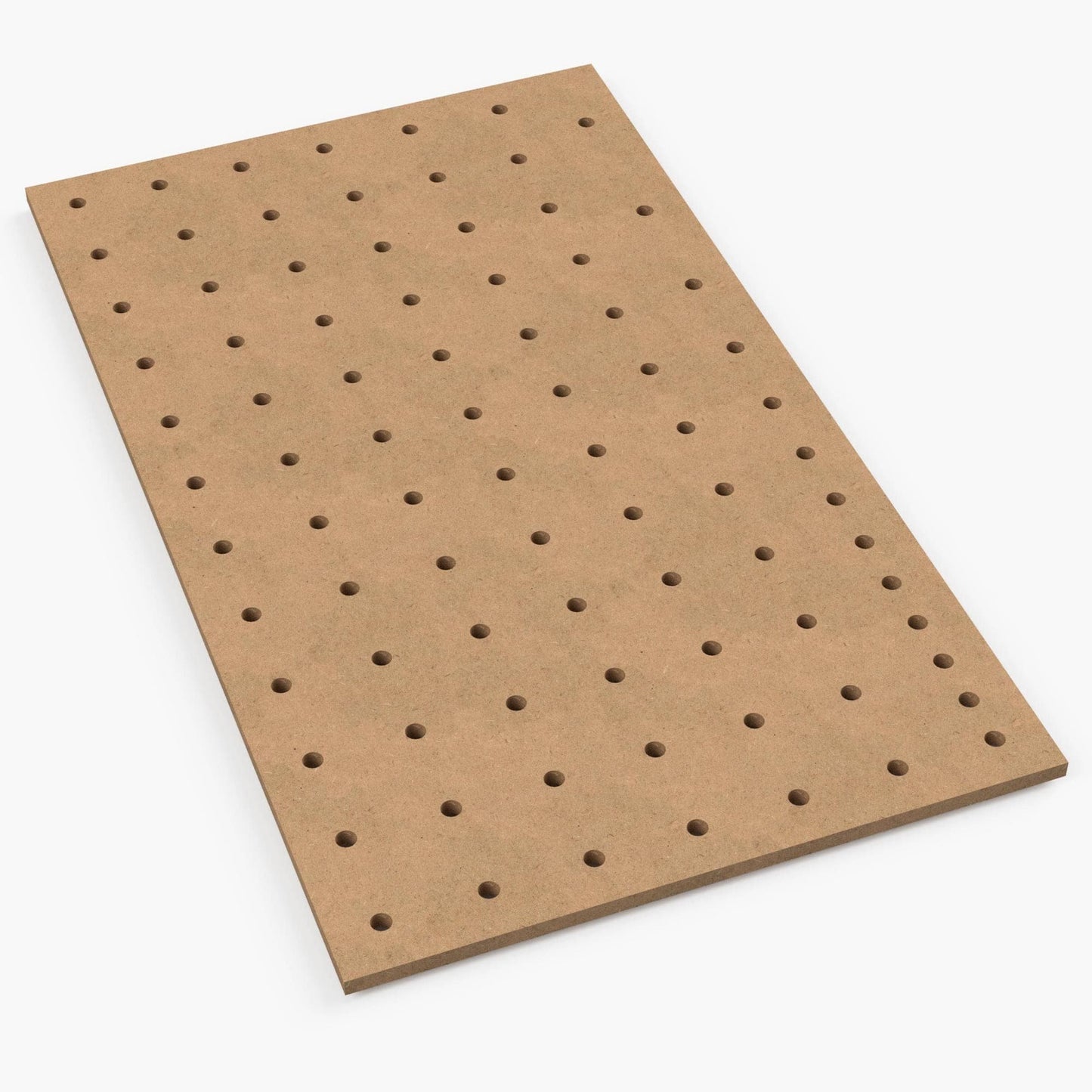 MDF Lochplatte mit Winkelraster 120x70 cm in 5 Grad Schritten CNC gefräst Draufsicht