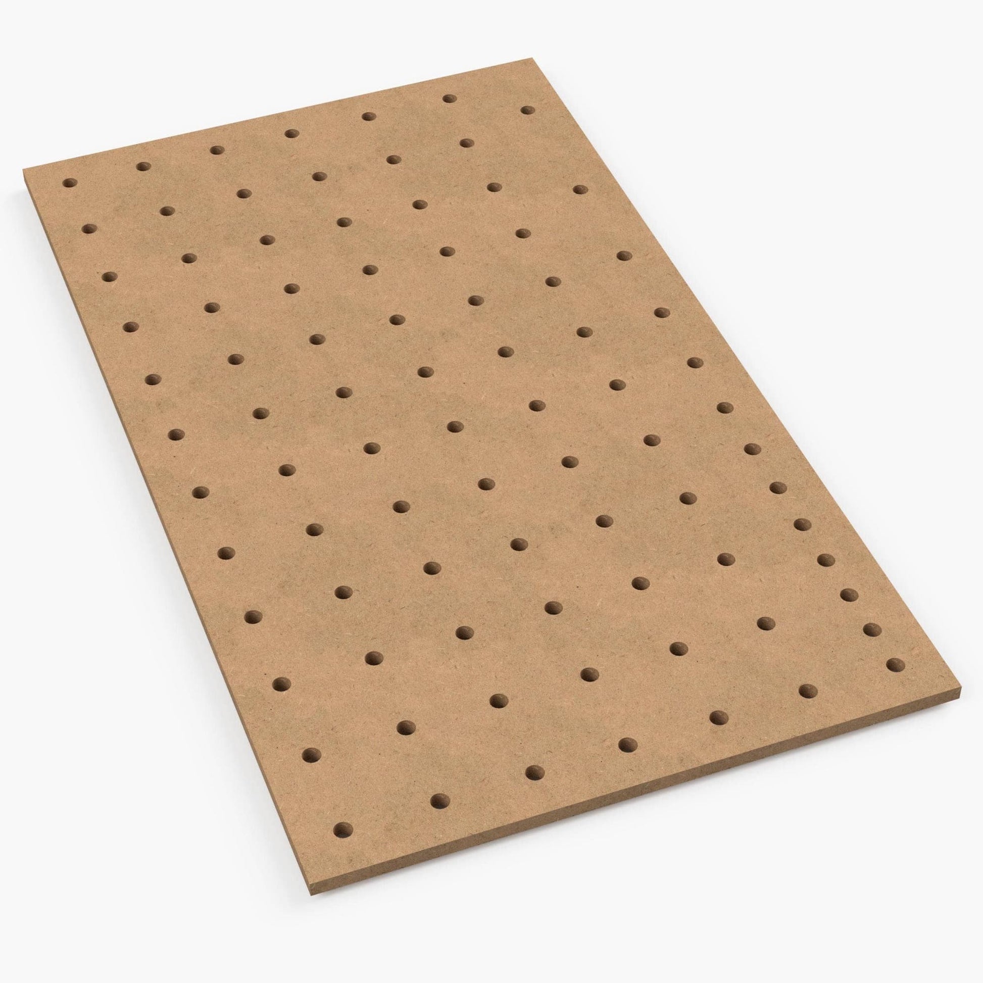 MDF Lochplatte mit Winkelraster 120x70 cm in 5 Grad Schritten CNC gefräst Draufsicht